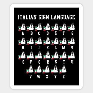 Italian Sign Language Italia Italy Italiano Sticker